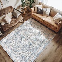 The Rug Is A 4X6 Washable Area Rug With Low Pile, Bohemian, Tribal, And - $64.98