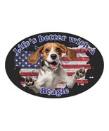 BEAGLE DOG LIFE&#39;S BETTER ASSORTED CAR MAGNET CAN PERSONALIZE CUSTOM B - $148.20 MXN+