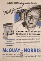 1944 Print Ad McQuay-Norris Auto Parts Engineered Sets Piston Rings  - £14.10 GBP