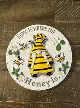Summer Garden Painted Rock Sealed Rock Home Is Where The Honey Is - $13.74