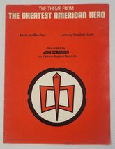 *L4) The Greatest American Hero Theme - Mike Post - Vintage Sheet Music - $9.89