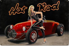 Hot Rod / Pin-Up Metal Sign Greg Hildebrandt - $29.95