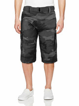 Men&#39;s Military Army Camo Camouflage Slim Fit Cargo Shorts With Belt w/ Defect 38 - £15.50 GBP