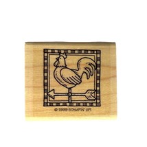 Stampin Up 1999 Rooster Weather Vane Wood Mounted Rubber Stamp Crafts - £6.07 GBP