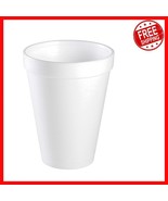 Durable 12 oz Foam Disposable Cups with Lids - Ideal for Hot &amp; Cold Beve... - $880.88 MXN