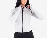 Crossfleece full zip ls hood marl grey hoodie woman biink athleisure guru muscle thumb155 crop