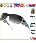 Oversized Rhinestone-Frame Sunglasses for Women - Polarized UV400 Protec... - $55.93 CAD