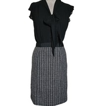 Black and Grey Short Sleeve Blouson Dress Size 2 - £35.04 GBP