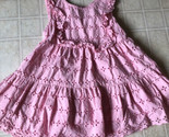 Hanna Andersson Pink Sleeveless Eyelet Top 120 cm 6-7 yrs Ruffle Tiered ... - $19.34