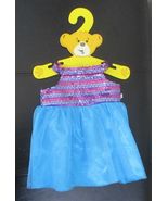 Build A Bear Workshop Teal Dress With Sequin Halter Style Bodice on Hanger - €10,04 EUR