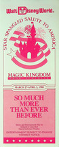 WDW Magic Kingdom Show Schedule (1988) - Paper - Excellent condition - V... - $15.88