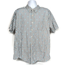 1888 Saddlebred Mens Button Up Shirt XXL Pineapple Print Tailored Fit  - $22.17