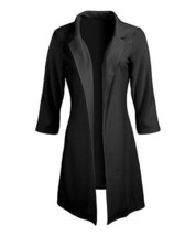 Lily Black Longline Open Jacket 4X/24W - $22.50