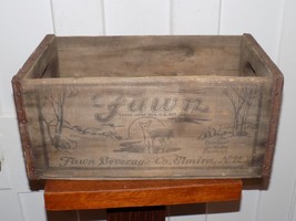 Vintage Fawn Beverages Elmira, NY Wooden Bottle Crate - $2,306.69 MXN