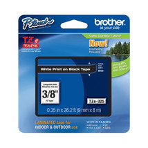 Brother TZE-325 WHITE ON BLACK - $40.60