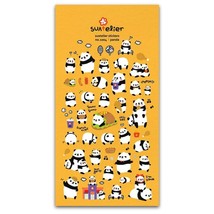 CUTE PANDA STICKERS Playing Animal Puffy Vinyl Kid Craft Scrapbook Stick... - $3.40 CAD