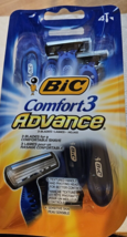 Lot of 4 BIC Comfort 3 Advance Men&#39;s Disposable Razors Triple Blade Sens... - £18.18 GBP