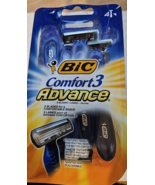 Lot of 4 BIC Comfort 3 Advance Men&#39;s Disposable Razors Triple Blade Sens... - $31.52 CAD