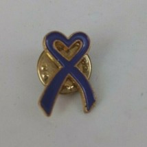 Vintage Purple With Heart Domestic Violence Awareness Ribbon Lapel Hat Pin - £3.51 GBP