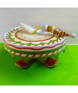 Dario Farrucci Elf Shoes Cake Pedestal Stand &amp; Server - 12&quot; Hand-Painted... - $72.80 CAD