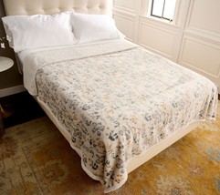 Berkshire Printed Velvetsoft &amp; Sherpa Blanket - Twin in White - $38.79