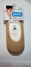 Peds Women&#39;s Shoe Liner Ultra Low Shoe Size 8-10 Nude Color 2 Pair Micro... - $10.22