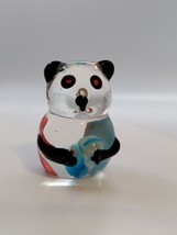 Panda Bear Hand Blown Glass figurine 2 x 1.5 inches - £13.18 GBP