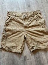 Carhartt Shorts Men&#39;s B147 DKH Sz 42 Brown Canvas Carpenter Utility Orig... - £14.03 GBP