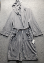 Goodfellow &amp; Co Sleepwear Robe Mens Large Gray Knit Long Sleeve Hooded T... - $29.30