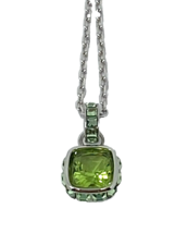 Swarovski Crystal Green Peridot Pendant Necklace, New in Box - $42.74