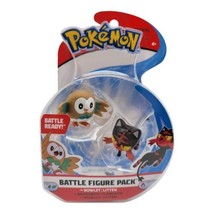 Wicked Cool Toys Pokemon Battle Figure Rowlet and Litten Battle Ready 95002 - £15.69 GBP