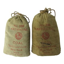 Lot of 2 Lionel No. 206 Artificial Coal Bags, Electric Model Train O and Up - $12.59