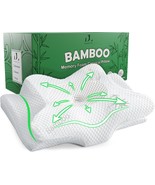 Bamboo Rayon Cervical Neck Pillow for Neck Pain Relief Memory Foam Ergon... - $67.48