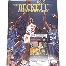 Clyde Drexler Auto Houston Rockets Signed Beckett Price Guide Magazine JSA - $147.48