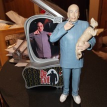 Dr. Evil 6” Action Figure Austin Powers McFarlane Toys 1999 - w/ cat &amp; backdrop - £13.84 GBP