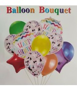 1 Set 12 Pcs Balloons Bouquet Happy Birthday Decoration Adult Kids Start... - £13.12 GBP