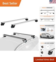 Adjustable 53 Inch Roof Rack Cross Bars with Keyed Lock - Fit Raised Sid... - $2,101.53 MXN