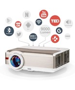 Wireless Bluetooth Wifi Projector With Android Os, 9000 Lumen Led Lcd Fu... - £230.32 GBP