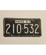 MASS MA. MASSACHUSETTS 1957 LICENSE PLATE #210-532-Vintage-Decor-Man Cave - $49.97 CAD