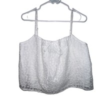 HEATHERLY TAMAR WHITE FLORAL EMBROIDERED LACE CROPPED CAMI TANK TOP WOME... - $10.38