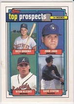 M) 1992 Topps Baseball Trading Card - Brogna Jaha Klesco Staton #126 Prospects - £1.57 GBP
