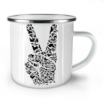 Peace Sign Hand Animal NEW Enamel Tea Mug 10 oz | Wellcoda - £20.07 GBP