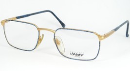 Vintage Lunettes Paris L&#39;amy Guy Bp Fl CC71 L997 Gold /BLUE Eyeglasses 50-19-135 - £67.69 GBP