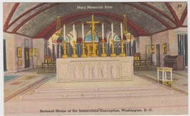 Mary Memorial Altar Nat&#39;l Shrine Immaculate Conception Washington D.C. Postcard  - £2.36 GBP