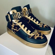 MOSCHINO Genuine Calf Hair Leather Basket Sneaker Shoe, Size 6 (36EU) Bl... - $6,431.55 MXN