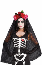 Day of the Dead Headpiece Calevera Catrina Costume Accessory - £26.88 GBP