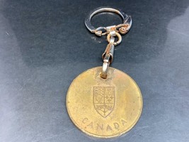 Vintage Commemorative Keyring CANADA 1867-1967 Keychain CONFEDERATION Po... - £3.17 GBP