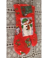 Sultans Linens Red Cute Snowman Snowflakes Design Oven Mitt NWT Gift Bra... - £9.48 GBP