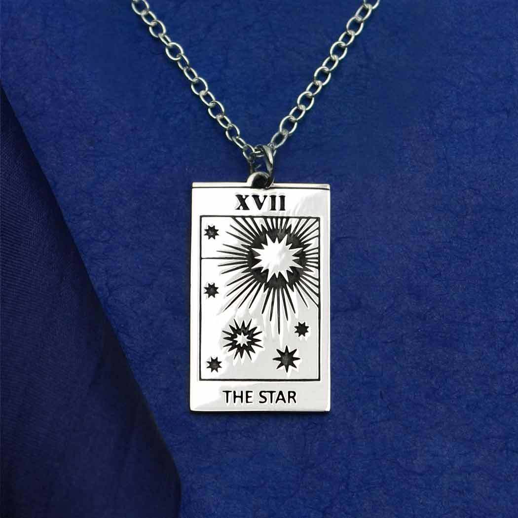 Sterling Silver 18 Inch Star Tarot Card NecklaceZoom   - $92.04
