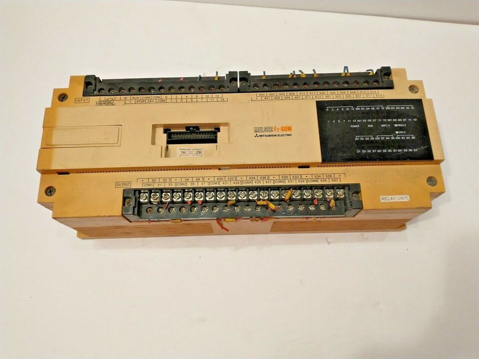 MITSUBISHI ELECTRIC F2-60MR-UL PROGRAMMABLE CONTROLLER POWER 110/120VAC ... - $85.88